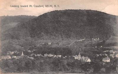 Looking Toward Mt Crawford Delhi, New York Postcard