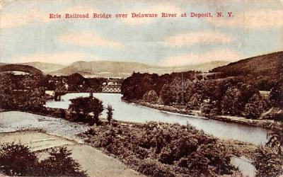 Erie Railroad Bridge Deposit, New York Postcard