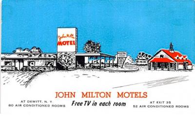 John Milton Motels Dewitt, New York Postcard