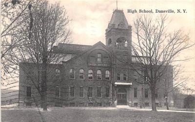 High School Dansville, New York Postcard