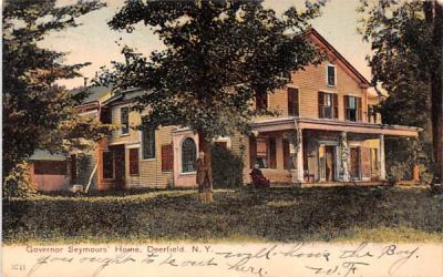 Governor Seymours' Home Deerfield, New York Postcard