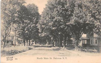 North Main Street Delevan, New York Postcard