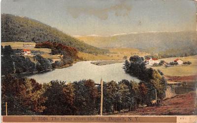 River above the Dam Deposit, New York Postcard