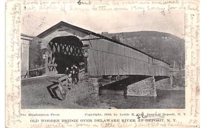 Old Wooden Bridge Deposit, New York Postcard