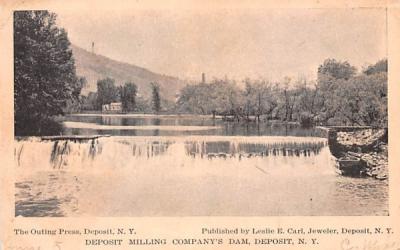 Deposit Milling Company's Dam New York Postcard