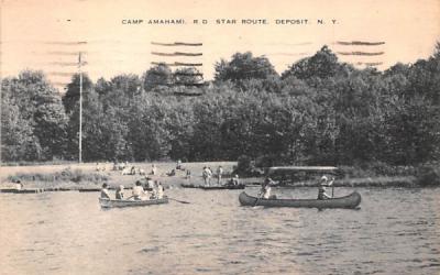 Camp Amahami Deposit, New York Postcard