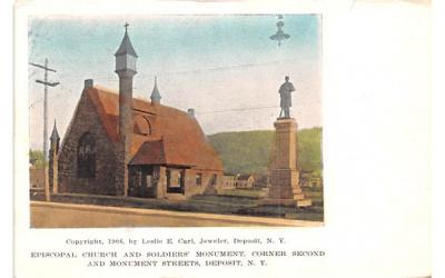Episcopal Church Deposit, New York Postcard