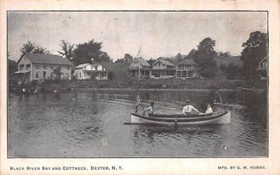 Black River Bay & Cottages Dexter, New York Postcard