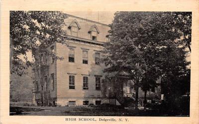 High School Dolgeville, New York Postcard