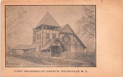 First Universalist Church Dolgeville, New York Postcard