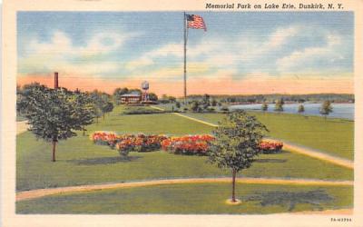 Memorial Park Dunkirk, New York Postcard
