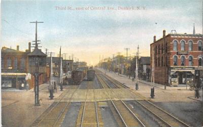 Third Street Dunkirk, New York Postcard
