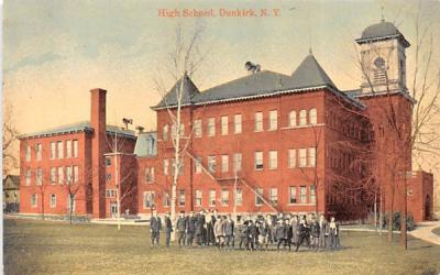 High School Dunkirk, New York Postcard