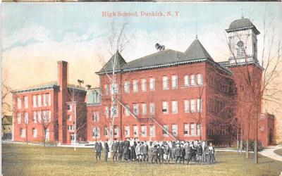 High School Dunkirk, New York Postcard
