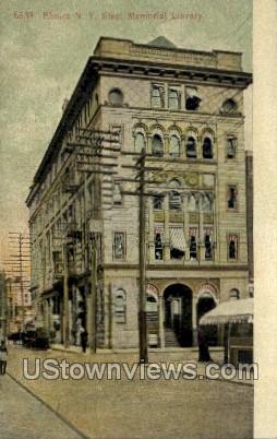 Steel Memorial Library - Elmira, New York NY Postcard