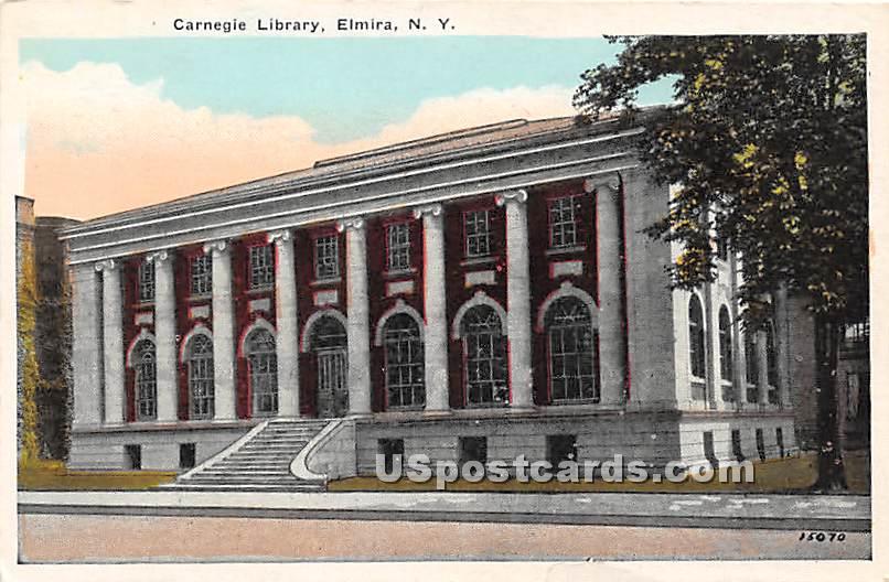 Carnegie Library - Elmira, New York NY Postcard