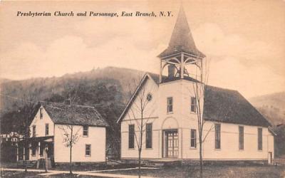 Presbyterian Church & Parsonage East Branch, New York Postcard