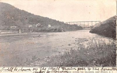 Bridge Across the Delaware East Branch, New York Postcard