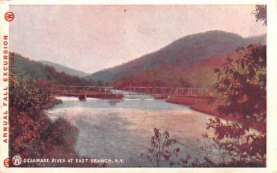 Delaware River East Branch, New York Postcard
