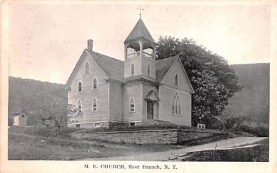 ME Church East Branch, New York Postcard