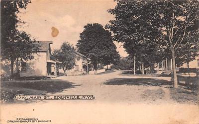 Main Street Edenville, New York Postcard