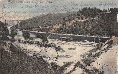 Eddy Ville  Wilbur Bridge Eddyville, New York Postcard