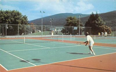 The Fallsview Tennis Court Ellenville, New York Postcard