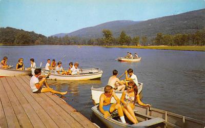 The Fallsview Private Lake Ellenville, New York Postcard