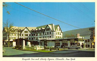 Wayside Inn and Liberty Square Ellenville, New York Postcard