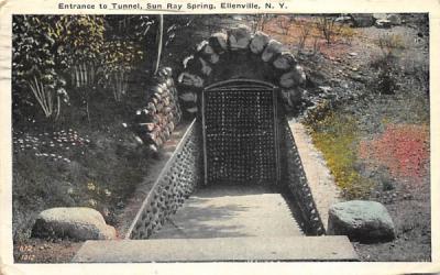 Tunnel Entrance Sun Ray Spring Ellenville, New York Postcard