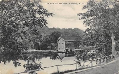 Old Red Mill and Dam Ellenville, New York Postcard