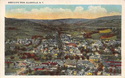 Birds Eye View Ellenville, New York Postcard