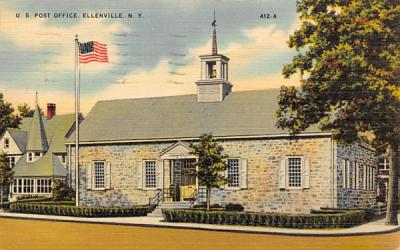 US Post Office Ellenville, New York Postcard