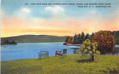 Fourth Lake Eagle Bay, New York Postcard