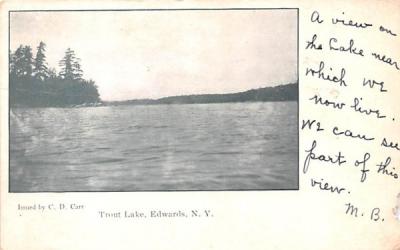 Trout Lake Edwards, New York Postcard