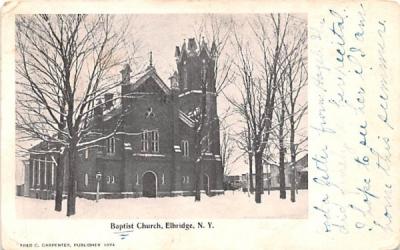 Baptist Church Elbridge, New York Postcard