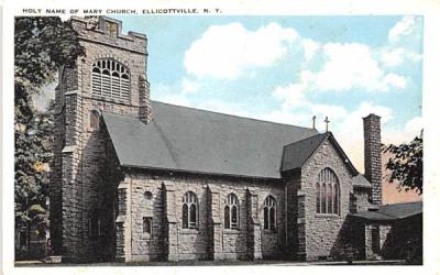 Holy Name of Mary Church Ellicottville, New York Postcard