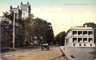 E Church Street Elmira, New York Postcard