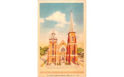 St Patrick's Catholic Church Elmira, New York Postcard
