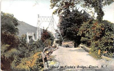 Road to Fitche's Bridge Elmira, New York Postcard