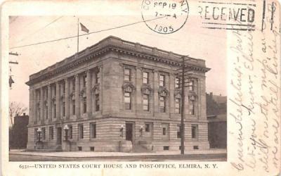 United States Court House Elmira, New York Postcard