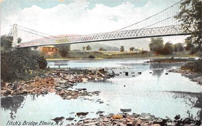 Fitch's Bridge Elmira, New York Postcard