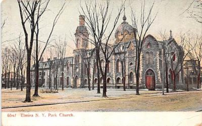 Park Church Elmira, New York Postcard
