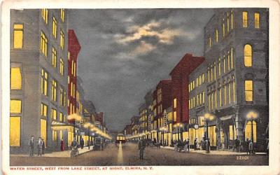 Water Street Elmira, New York Postcard