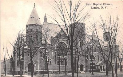First Baptist Church Elmira, New York Postcard