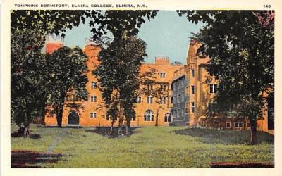 Tompkins Dormitory Elmira, New York Postcard