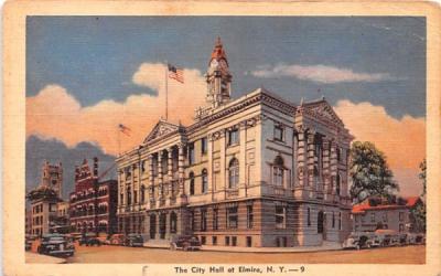 City Hall Elmira, New York Postcard
