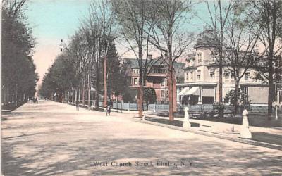 West Church Street Elmira, New York Postcard