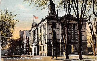 City Hall and Armory Elmira, New York Postcard