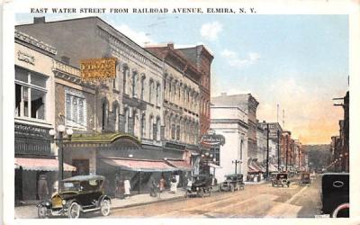 East Water Street Elmira, New York Postcard